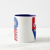 Tasse 2 Couleurs AMOUR Flowé Retro Mod (Centre)