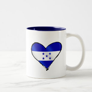 Tasse 2 Couleurs Amour hondurien - cadeaux de drapeau du Honduras