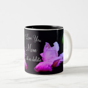 Tasse 2 Couleurs Amour Maman Rainbow Rosebud Personnalisé