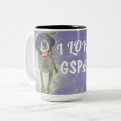 Tasse 2 Couleurs Amour mignon GSPs (indicateurs aux cheveux courts (Devant gauche)