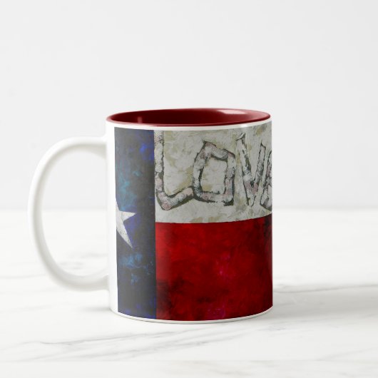 Tasse 2 Couleurs Amour pour le Texas (Gauche)