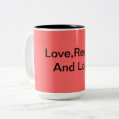 Tasse 2 Couleurs Amour, respect et fidélité (Devant gauche)
