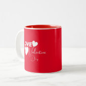 Tasse 2 Couleurs Amour romantique Saint Valentin (Devant gauche)