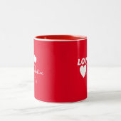 Tasse 2 Couleurs Amour romantique Saint Valentin (Centre)