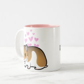 Tasse 2 Couleurs Amour syrien de hamster (Devant gauche)