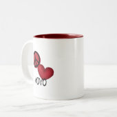 Tasse 2 Couleurs Amour VoVo de paix (Devant gauche)