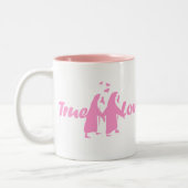 Tasse 2 Couleurs Amour vrai (pingouin) (Gauche)