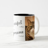 Tasse 2 Couleurs Amoureux de les chats ajouter votre propre mème ph (Devant droit)