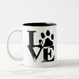 Tasse 2 Couleurs amoureux de les chiens d'amour chiot