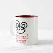 Tasse 2 Couleurs Amoureux des animaux (Devant gauche)
