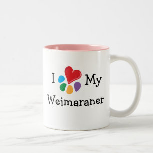 Tasse 2 Couleurs amoureux des animaux_J'Coeur Mon Weimaraner