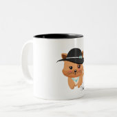 Tasse 2 Couleurs Amoureux des chats (Devant gauche)