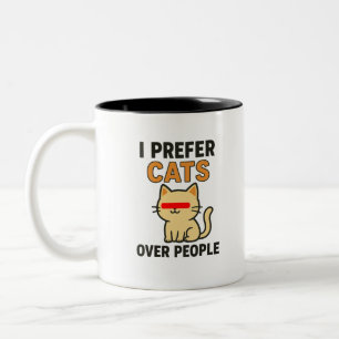 Tasse 2 Couleurs Amoureux des chats drôle