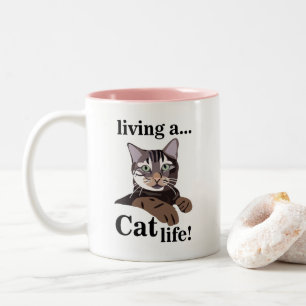 Tasse 2 Couleurs Amoureux des chats drôle