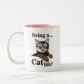 Tasse 2 Couleurs Amoureux des chats Funny (Gauche)