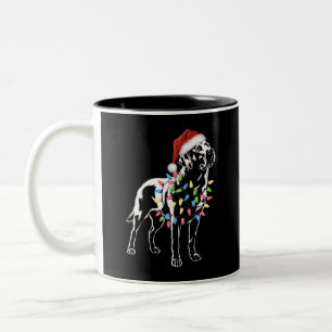 Tasse 2 Couleurs Amoureux des chiens de Noël père Noël Labrador Ret