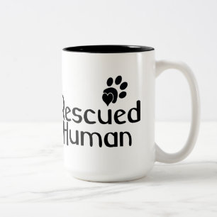 Tasse 2 Couleurs Amoureux des chiens humain secouru