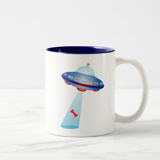 Tasse 2 Couleurs Amoureux des chiens - Navire spatial (Droit)