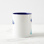 Tasse 2 Couleurs Amoureux des chiens - Navire spatial (Centre)