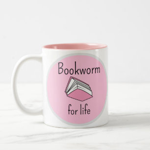 Tasse 2 Couleurs Amoureux des livres de ver à soie