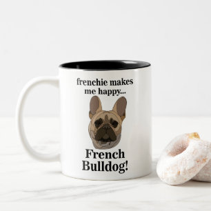 Tasse 2 Couleurs Amoureux du visage de Bouledogue Français