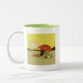 Tasse 2 Couleurs Amoureux parasol vintage plage (Gauche)