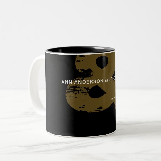 Tasse 2 Couleurs Ampersand Mariage moderne et rustique (Devant gauche)