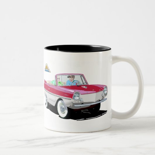 Tasse 2 Couleurs Amphicaire rouge-blanc (Droit)