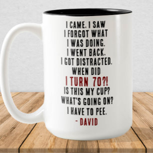 Tasse 2 Couleurs Amusant 70e anniversaire Hilarious Vieux âge Plais