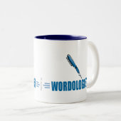 Tasse 2 Couleurs Amusant écrivain (Devant droit)