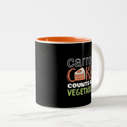 Tasse 2 Couleurs Amusant et mignon passeur de gâteaux carottes (Devant droit)