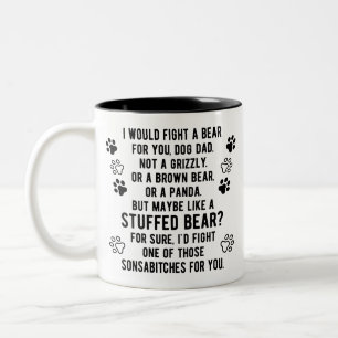 Tasse 2 Couleurs Amusant Personnalisé Combattre Un Ours Pour Vous