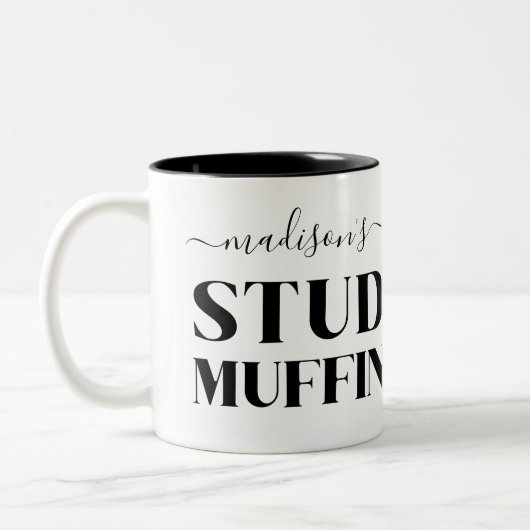 Tasse 2 Couleurs Amusant Petit ami Mari Stud Muffin (Gauche)