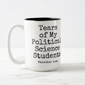 Tasse 2 Couleurs Amusant professeur de sciences politiques Annivers (Gauche)