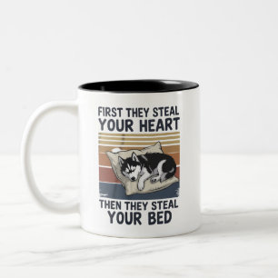 Tasse 2 Couleurs Amusant Propriétaire de Chien Amateur de Husky Sib