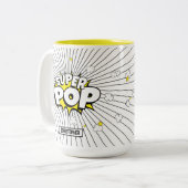 Tasse 2 Couleurs Amusant Simple SUPER POP! Blague sur le maïs souff (Devant gauche)