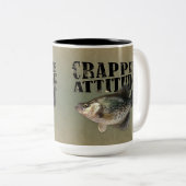 Tasse 2 Couleurs Amusante attitude de merle de pêche (Devant droit)