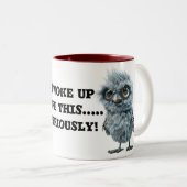 Tasse 2 Couleurs Amusante boue d'oiseaux Fluffy (Devant droit)