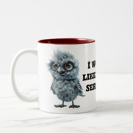 Tasse 2 Couleurs Amusante boue d'oiseaux Fluffy (Gauche)