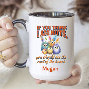 Tasse 2 Couleurs Amusants oiseaux de famille Humour sarcastique Per