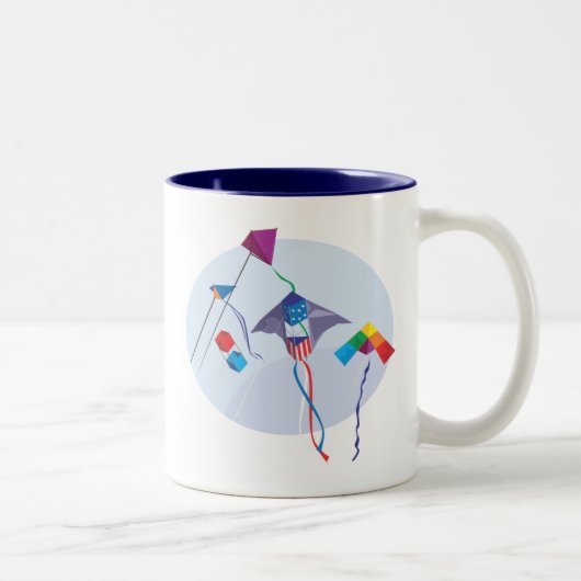 Tasse 2 Couleurs Amusement avec des cerfs-volants (Droit)