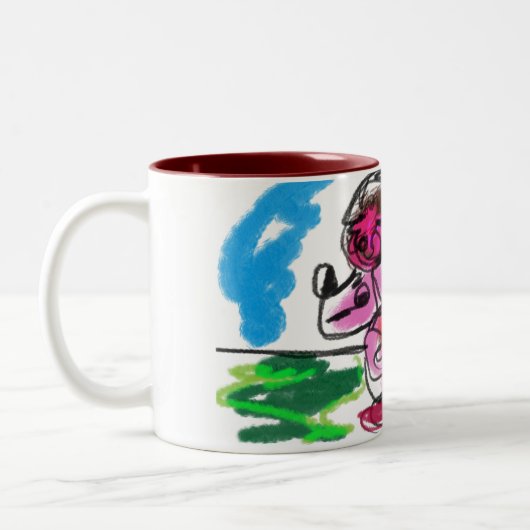 Tasse 2 Couleurs Amusement de caniche (Gauche)