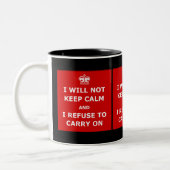Tasse 2 Couleurs Amuser gardent le calme (Gauche)
