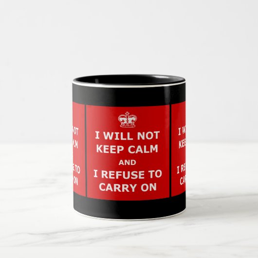 Tasse 2 Couleurs Amuser gardent le calme (Centre)