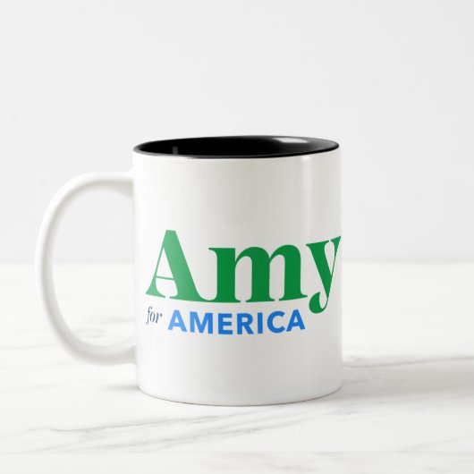 Tasse 2 Couleurs Amy Klobuchar pour le président 2020 (Gauche)