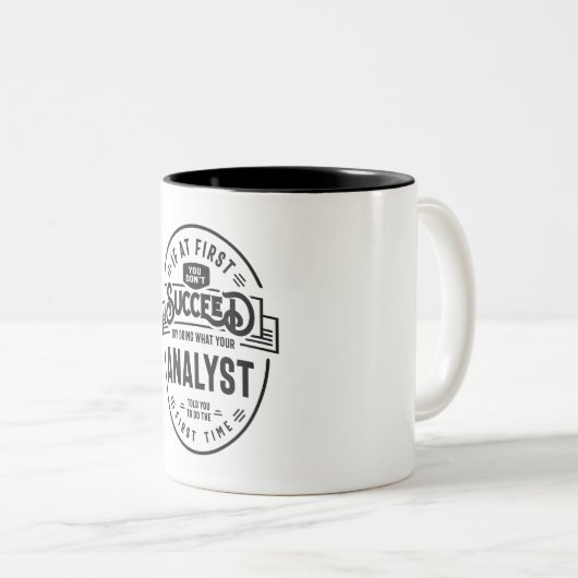 Tasse 2 Couleurs Analyste (Devant droit)