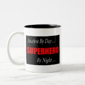 Tasse 2 Couleurs Analyste de super héros (Gauche)