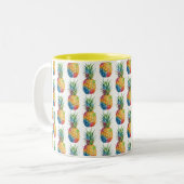 Tasse 2 Couleurs Ananas (Devant gauche)