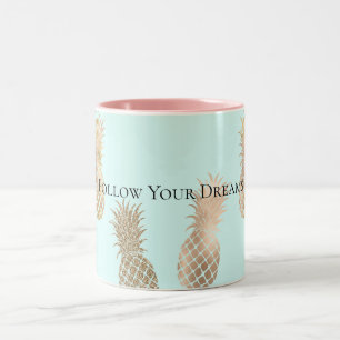 Tasse 2 Couleurs Ananas Chic Mint Gold Glam