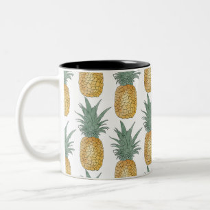 Tasse 2 Couleurs Ananas été tropical tropiques